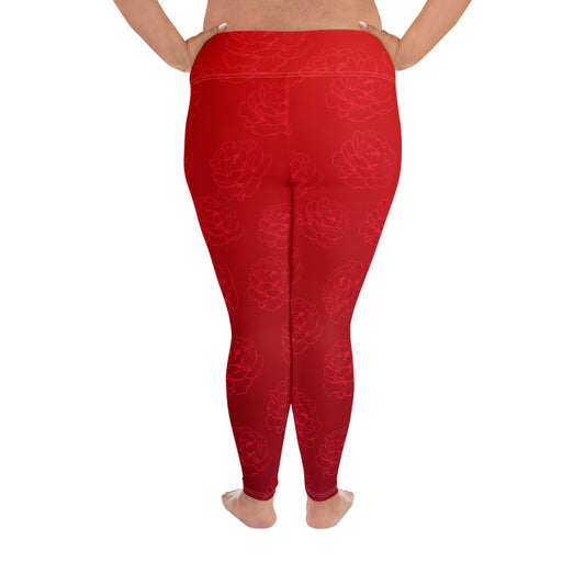 Adelaide+ Yoga Leggings - Cherry