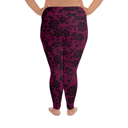 Lacey+ Yoga Leggings - Romance
