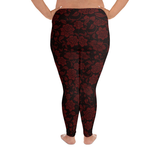 Lacey+ Yoga Leggings - Merlot