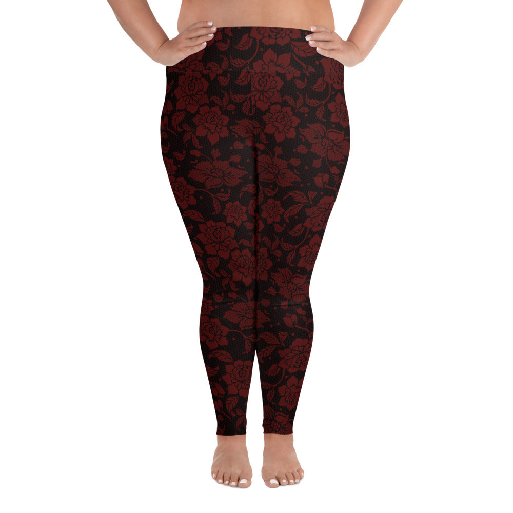 Lacey+ Yoga Leggings - Merlot