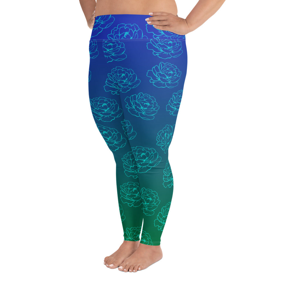 Adelaide+ Yoga Leggings - Ocean
