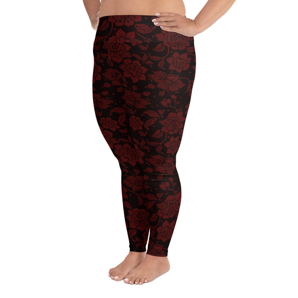Lacey+ Yoga Leggings - Merlot