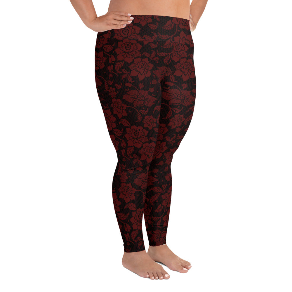 Lacey+ Yoga Leggings - Merlot