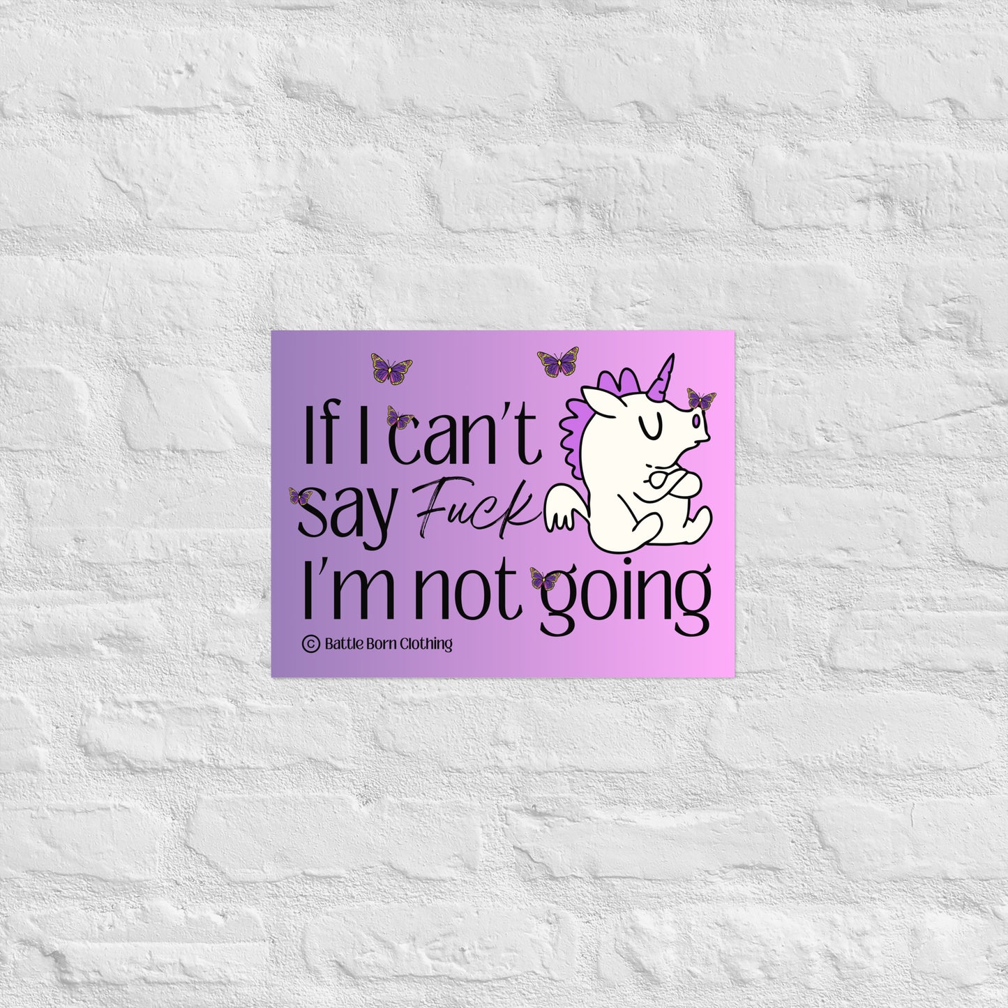 Can't Say Fuck Poster