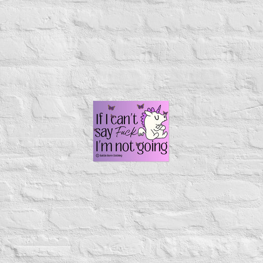 Can't Say Fuck Poster