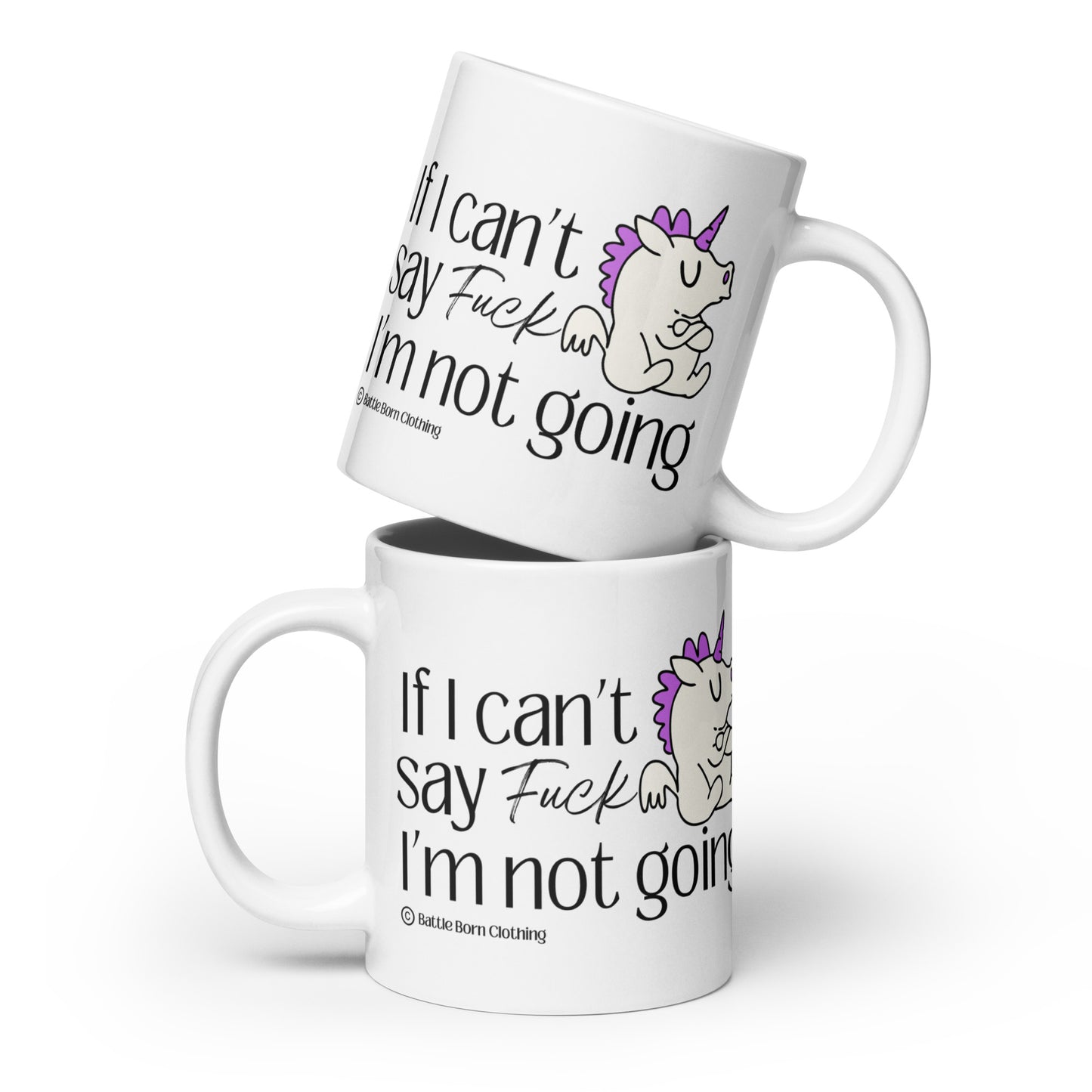 Can't Say Fuck glossy mug