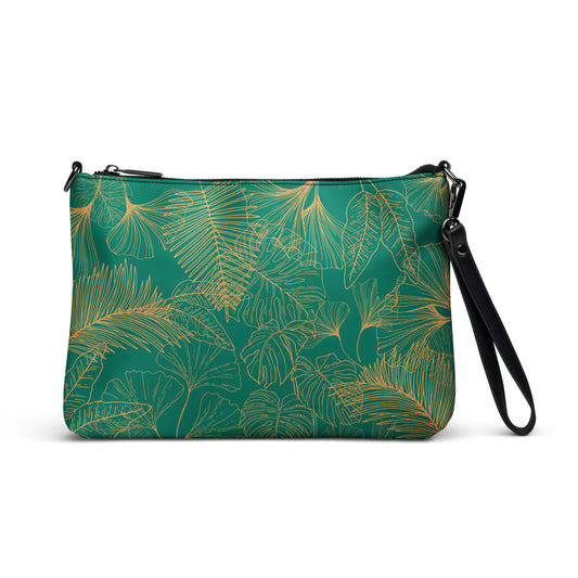 Gold Leaf Crossbody bag - Emerald