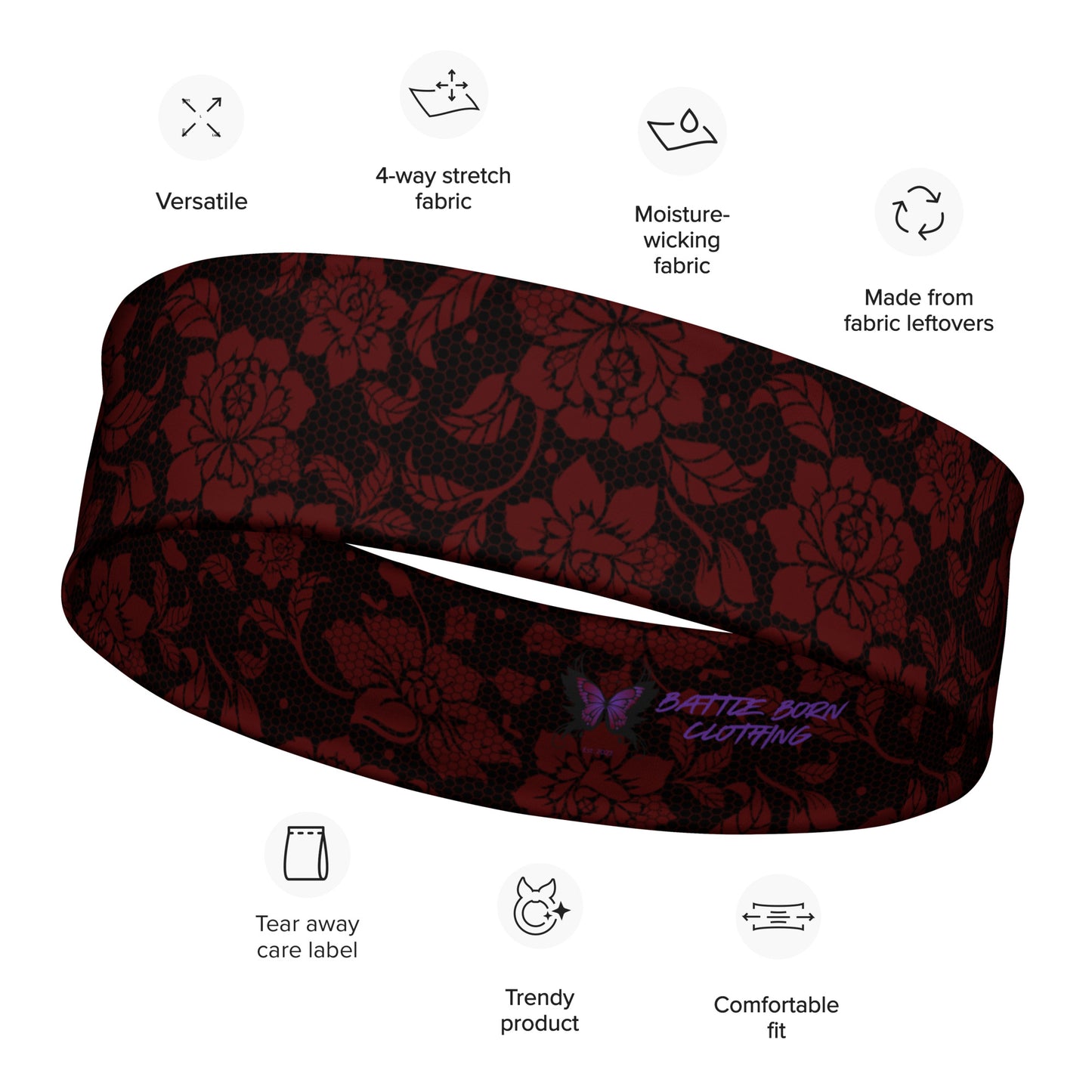 Lacey Headband - Merlot