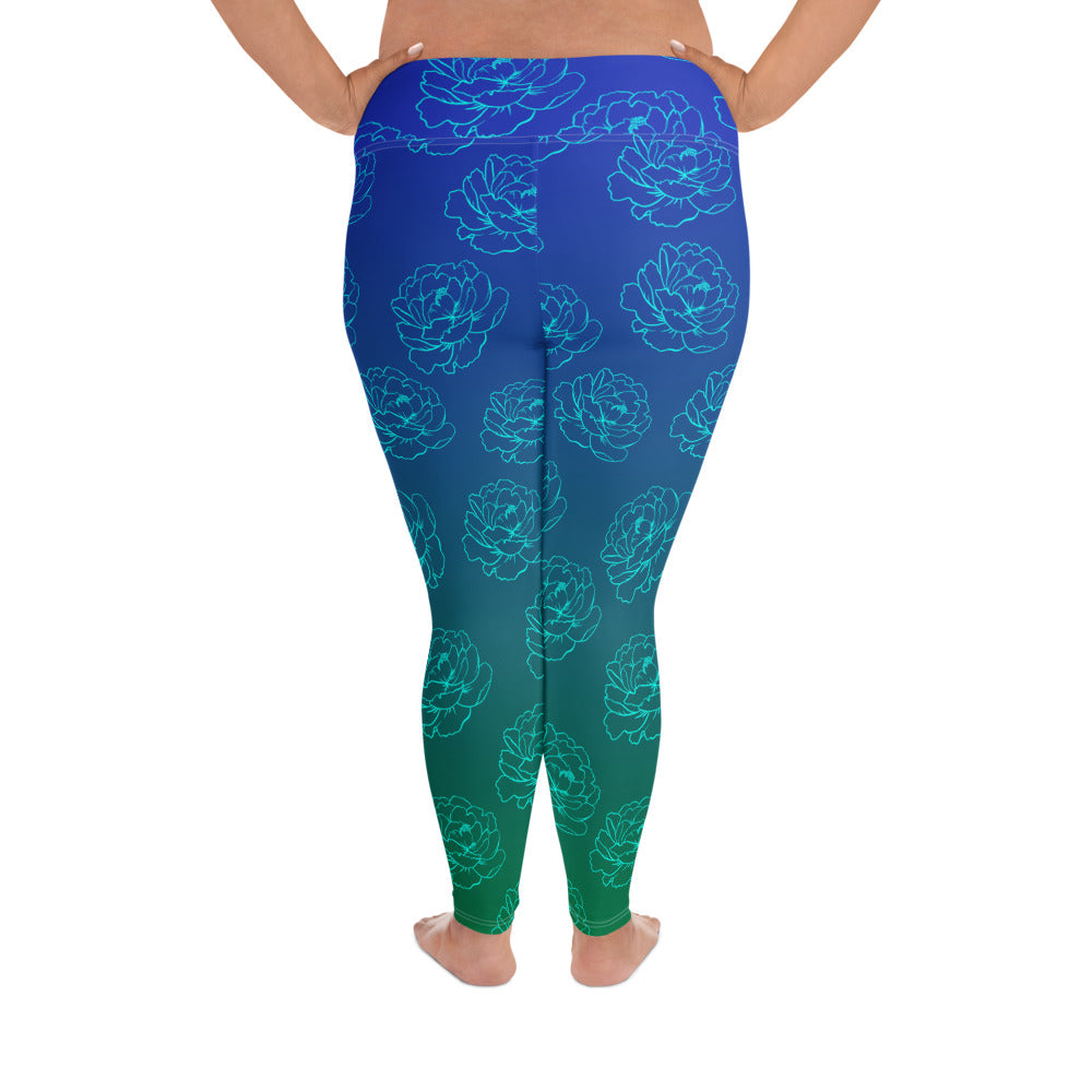 Adelaide+ Yoga Leggings - Ocean