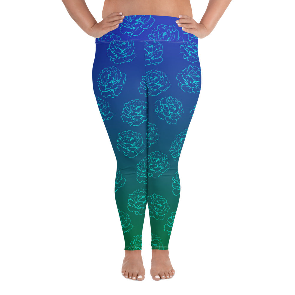 Adelaide+ Yoga Leggings - Ocean