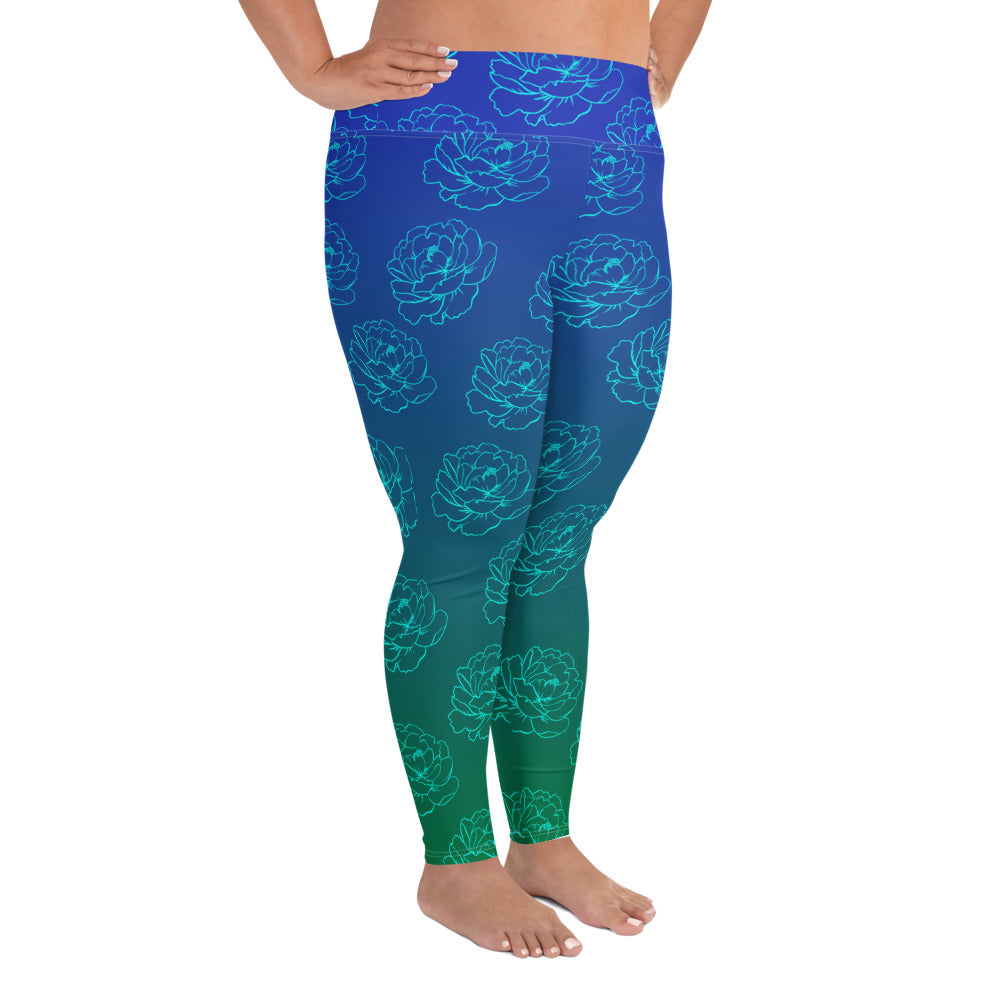 Adelaide+ Yoga Leggings - Ocean