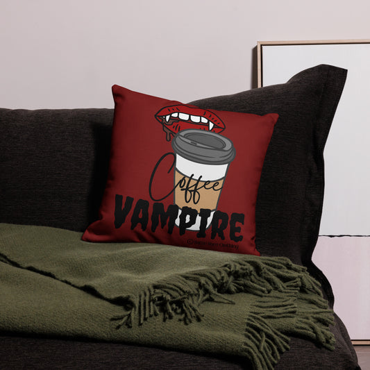 Coffee Vampire Premium Pillow