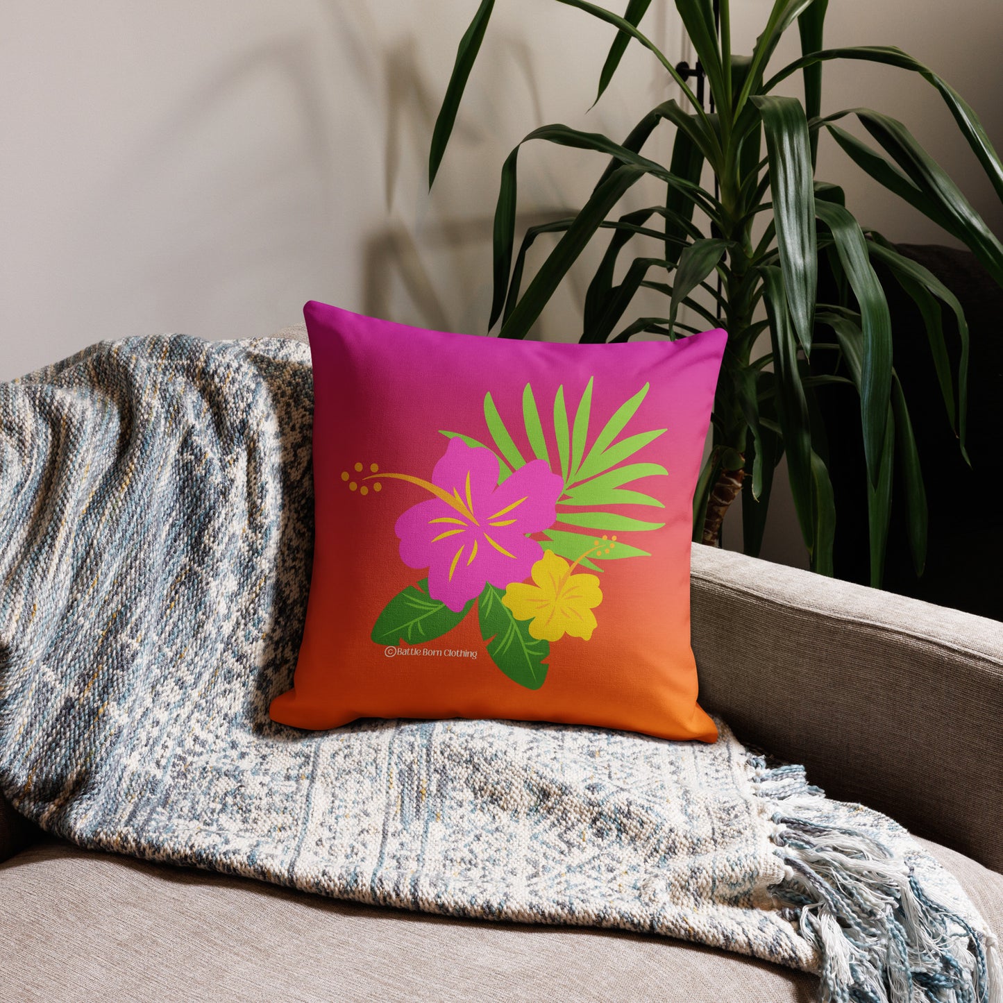 Hibiscus Premium Pillow