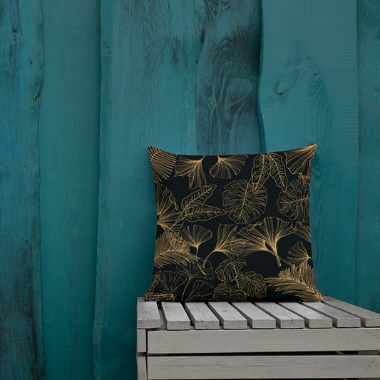 Gold Leaf Premium Pillow - Abyss