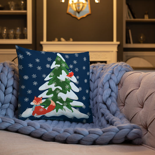 Snowy Pine Premium Pillow