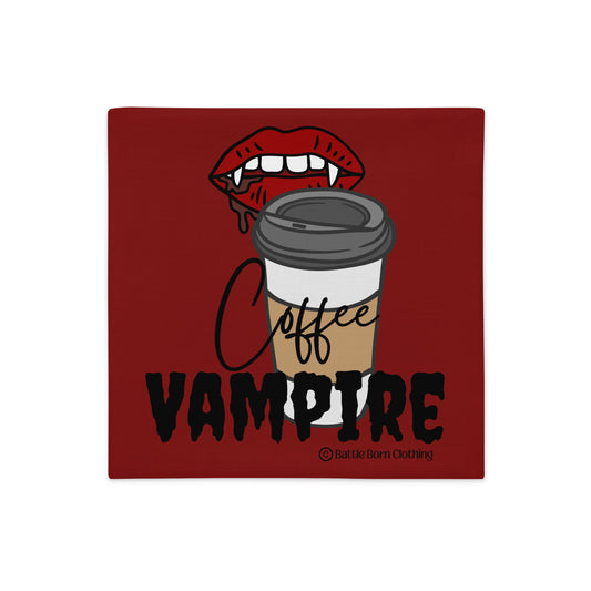 Coffee Vampire Premium Pillowcase