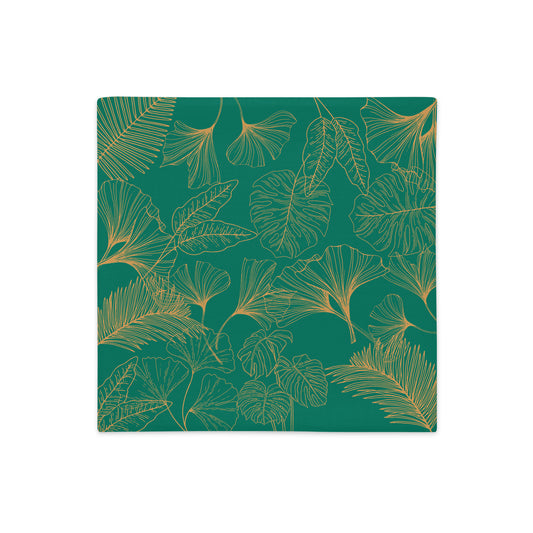 Gold Leaf Premium Pillowcase - Emerald