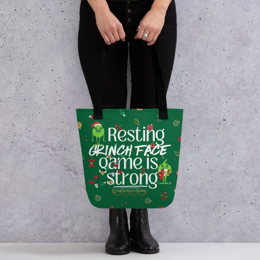 Resting Grinch Face Tote bag