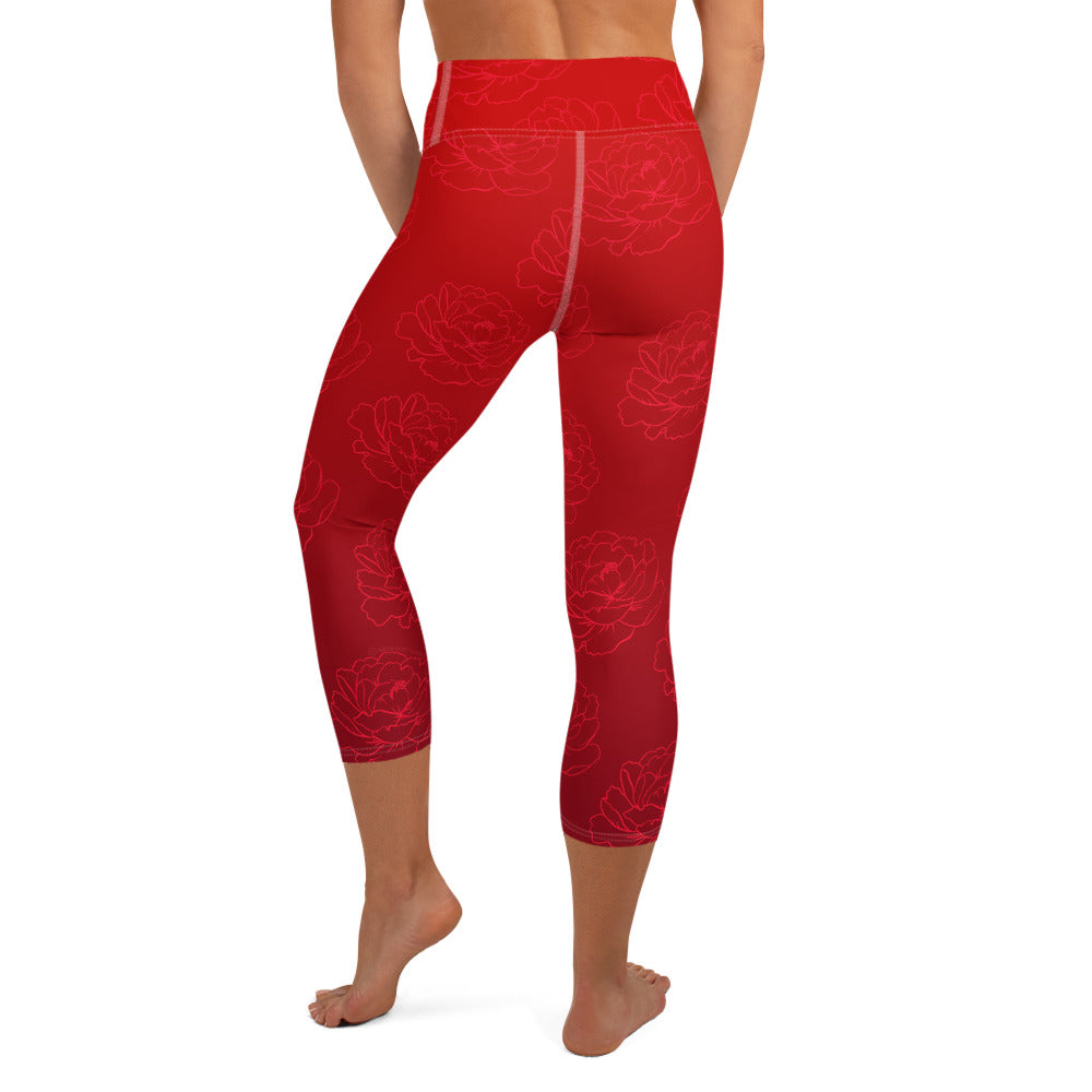 Adelaide Yoga Capris - Cherry