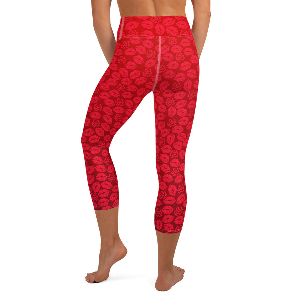 Maria Yoga Capris - Cherry