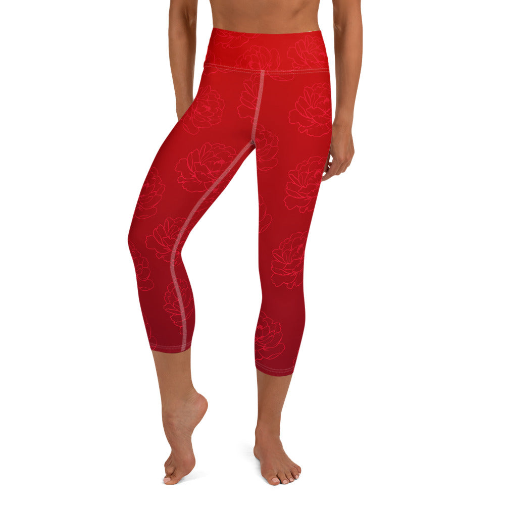 Adelaide Yoga Capris - Cherry