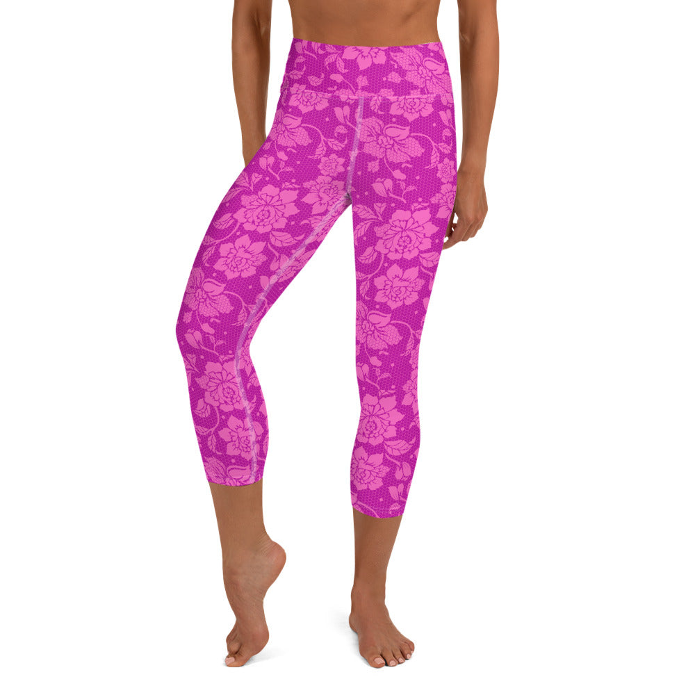 Lacey Yoga Capris - Bubblegum