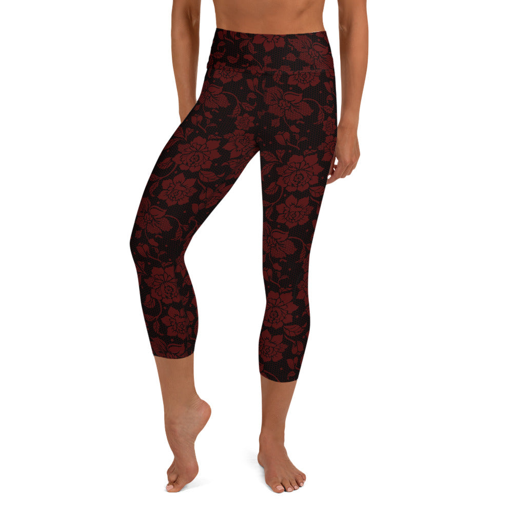 Lacey Yoga Capris - Merlot