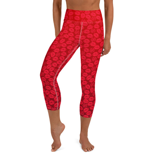 Maria Yoga Capris - Cherry