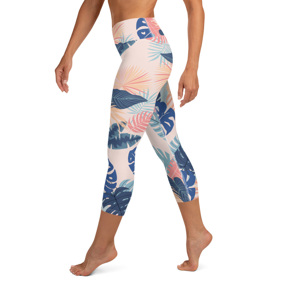 Aruba Yoga Capris - Coral