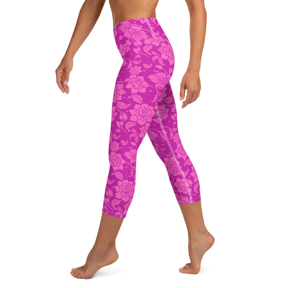 Lacey Yoga Capris - Bubblegum