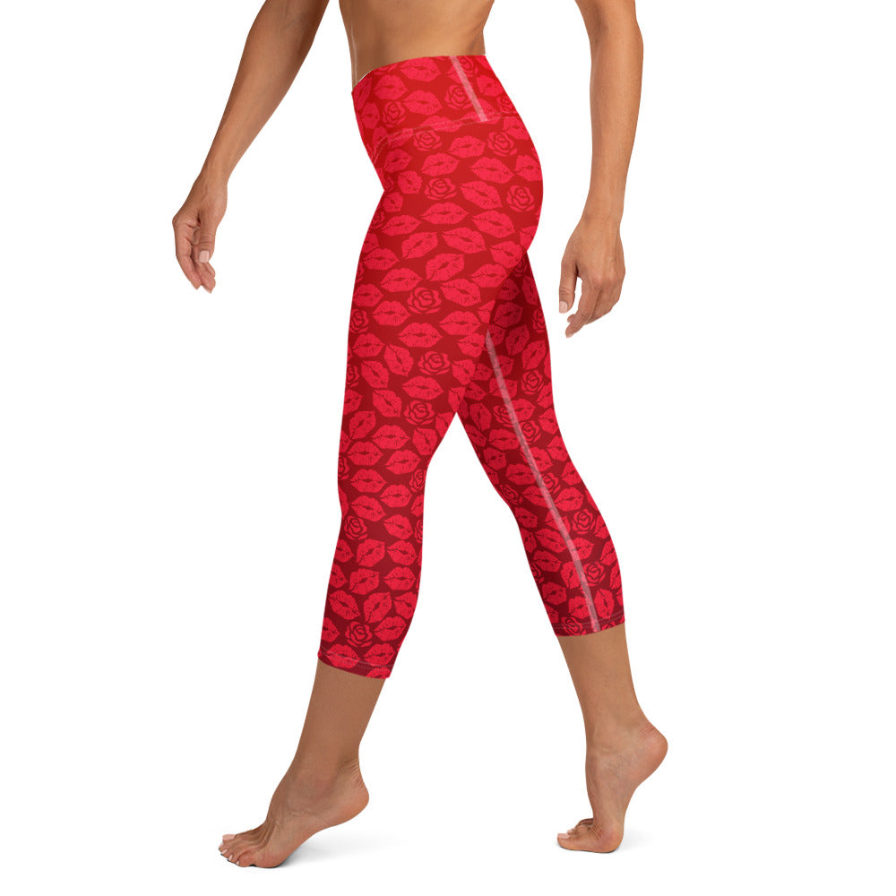 Maria Yoga Capris - Cherry