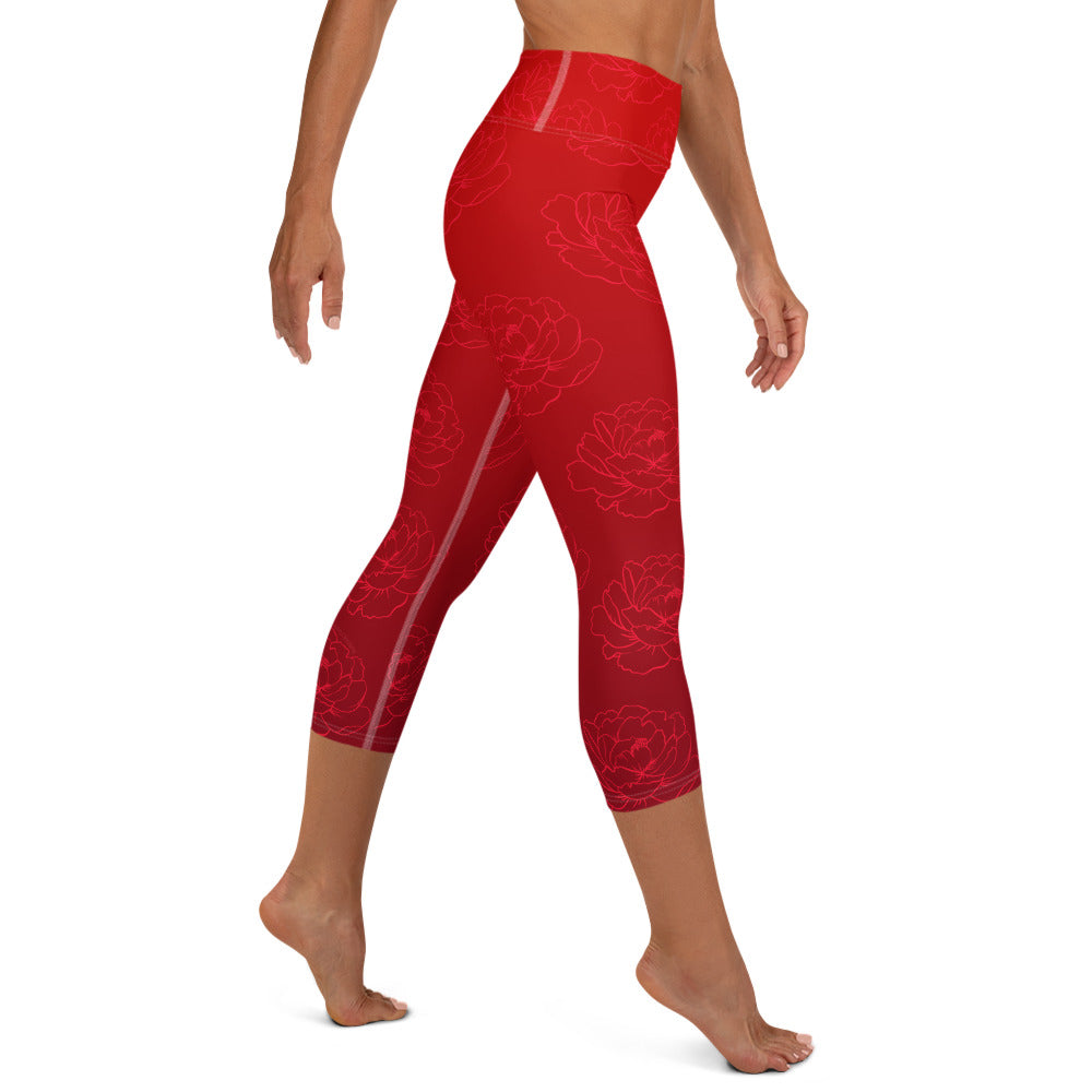 Adelaide Yoga Capris - Cherry