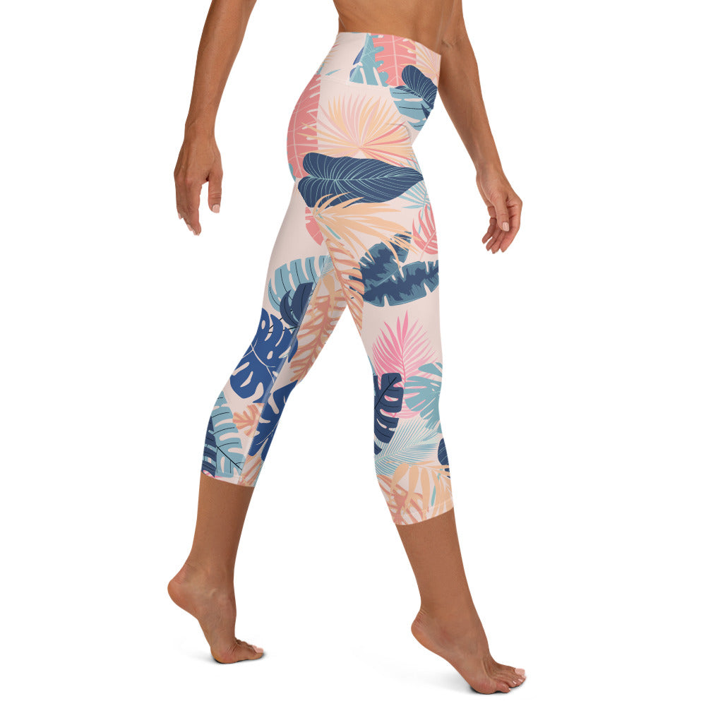 Aruba Yoga Capris - Coral