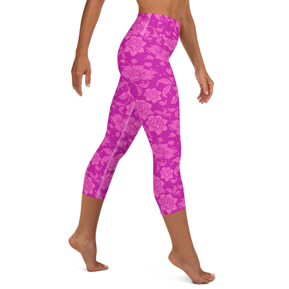 Lacey Yoga Capris - Bubblegum