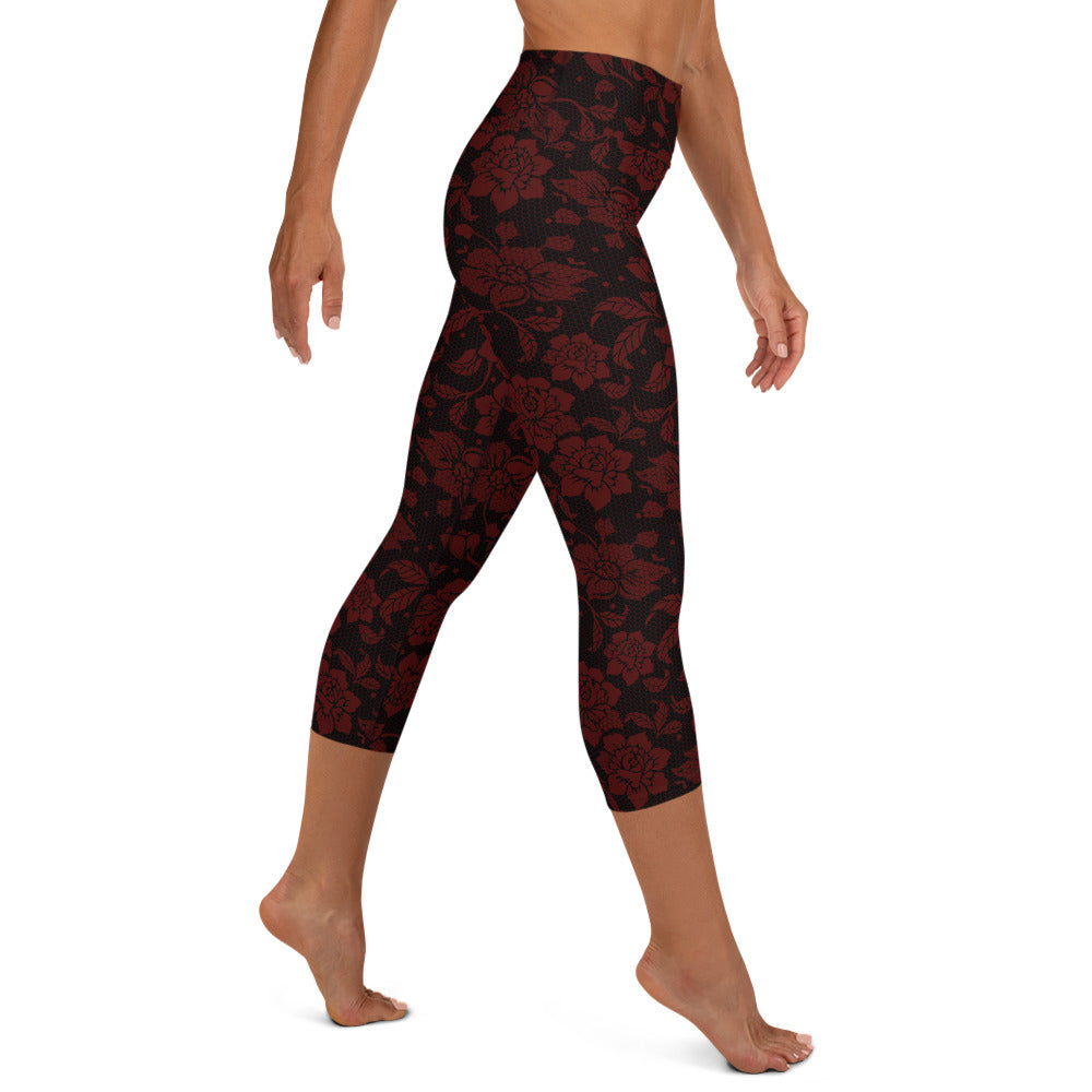 Lacey Yoga Capris - Merlot