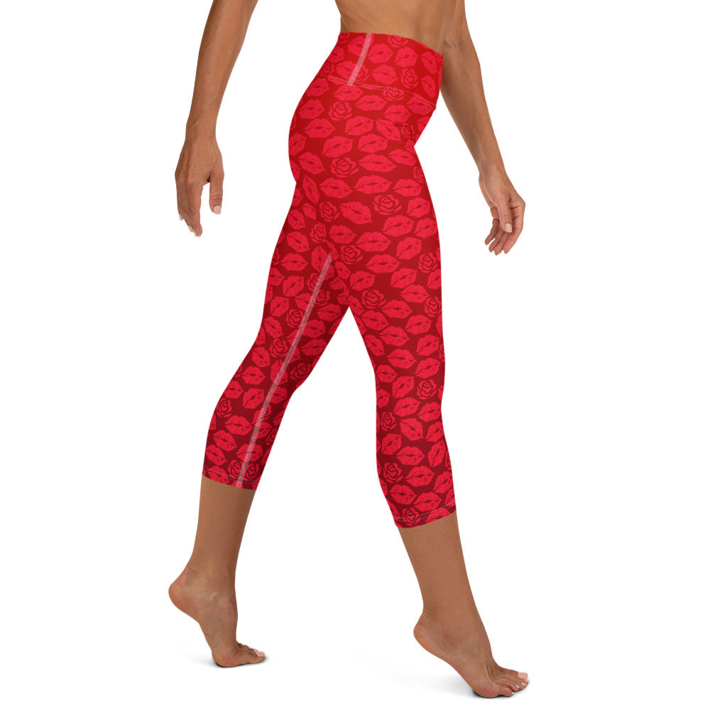 Maria Yoga Capris - Cherry