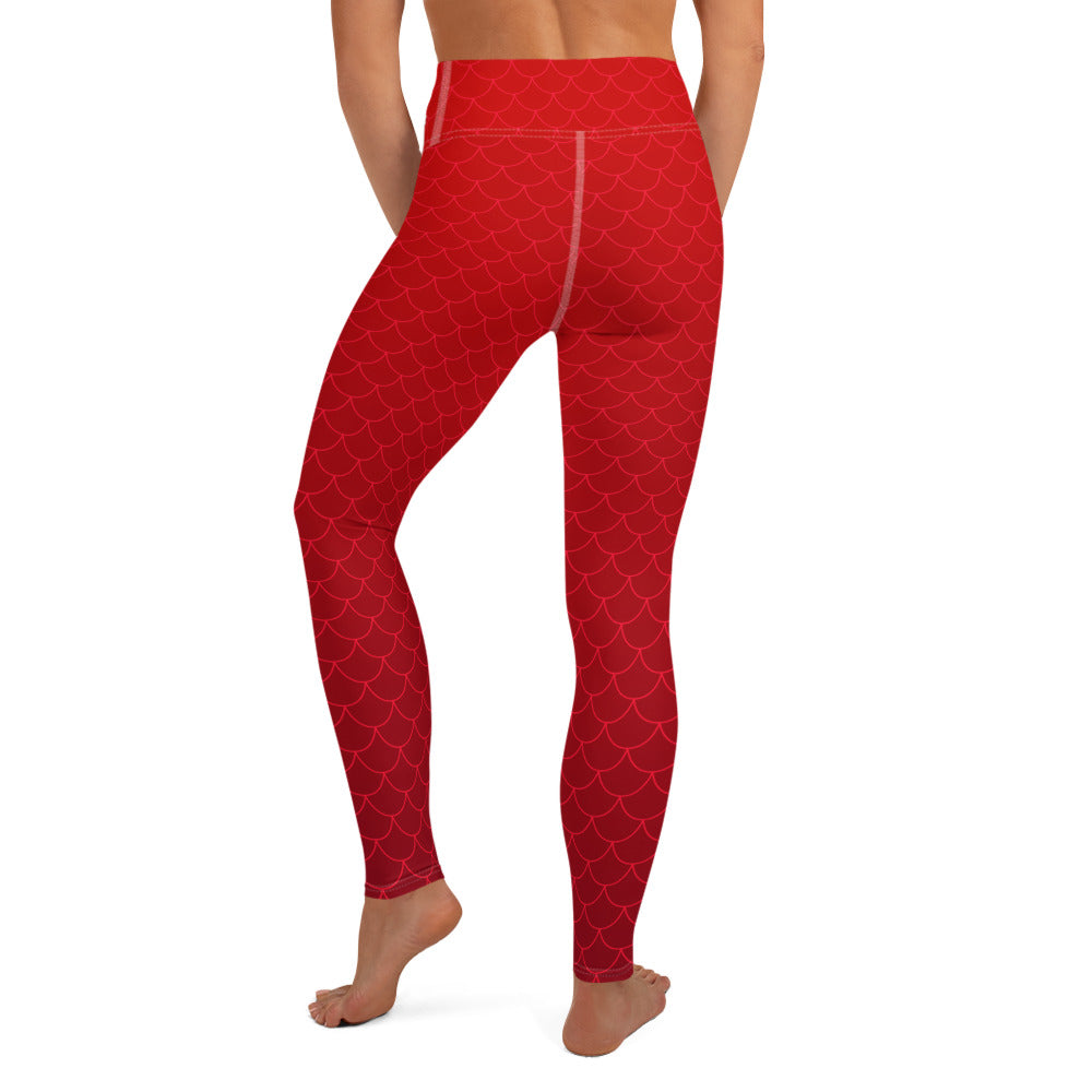 Ariel Yoga Leggings - Cherry