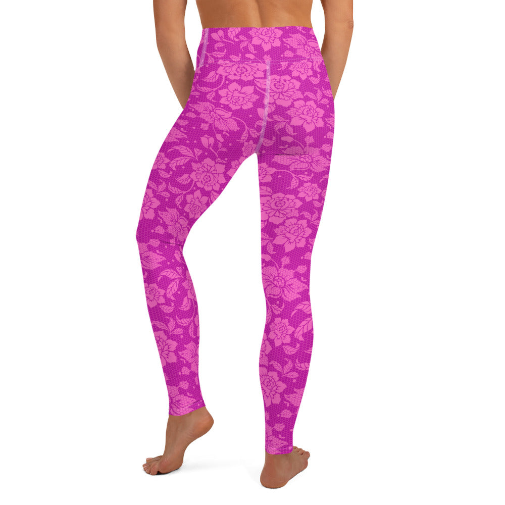 Lacey Yoga Leggings - Bubblegum