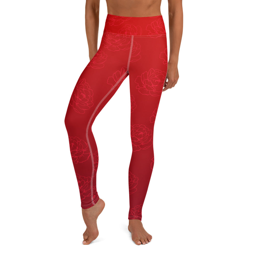 Adelaide Yoga Leggings - Cherry