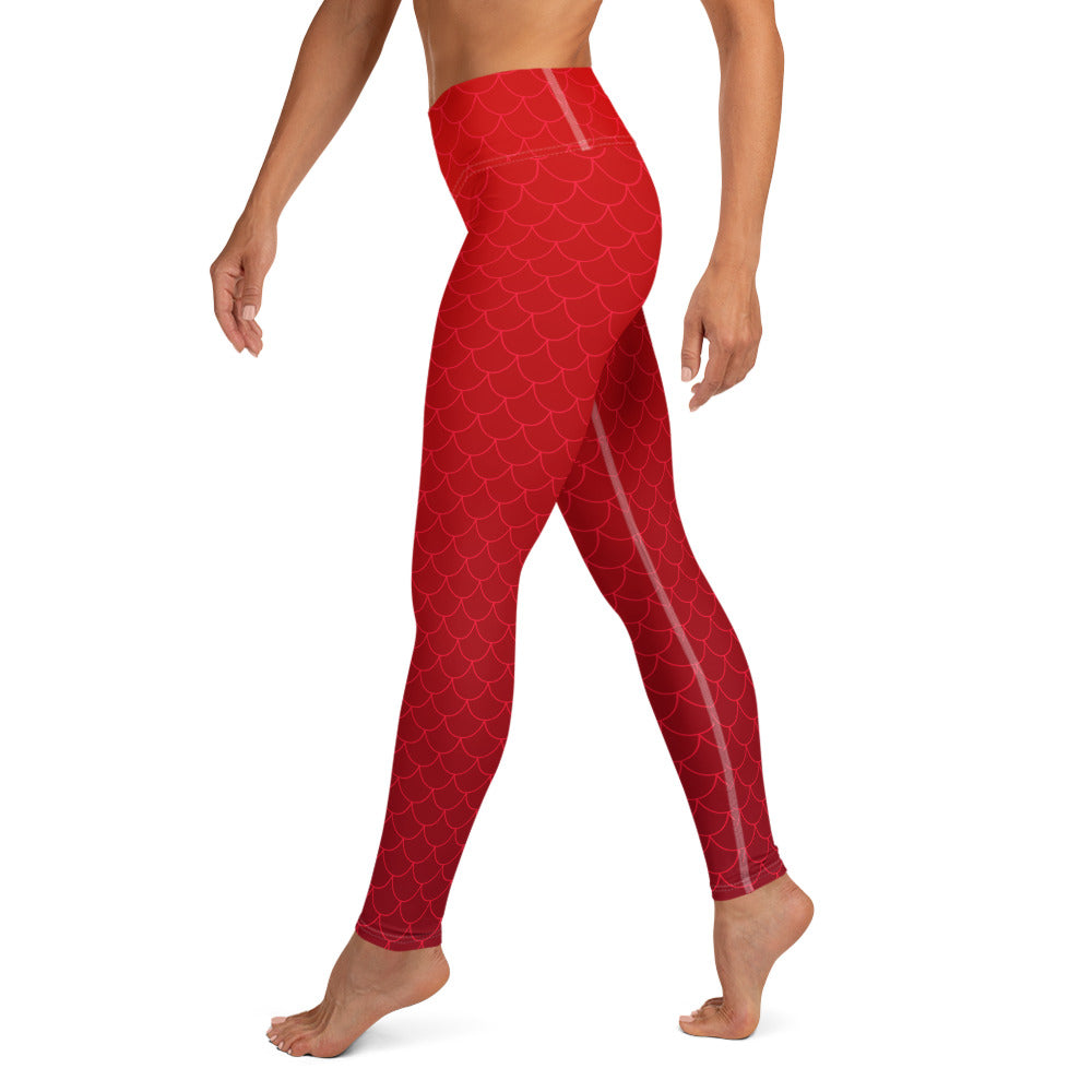 Ariel Yoga Leggings - Cherry