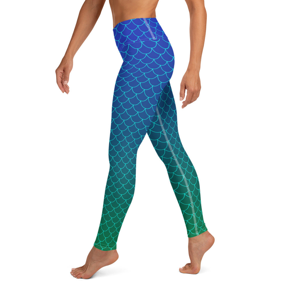 Ariel Yoga Leggings - Ocean