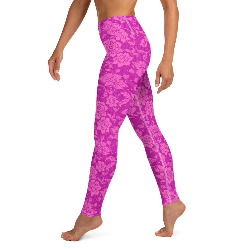 Lacey Yoga Leggings - Bubblegum