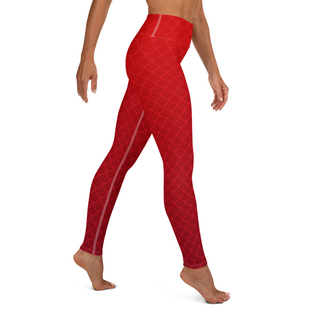 Ariel Yoga Leggings - Cherry