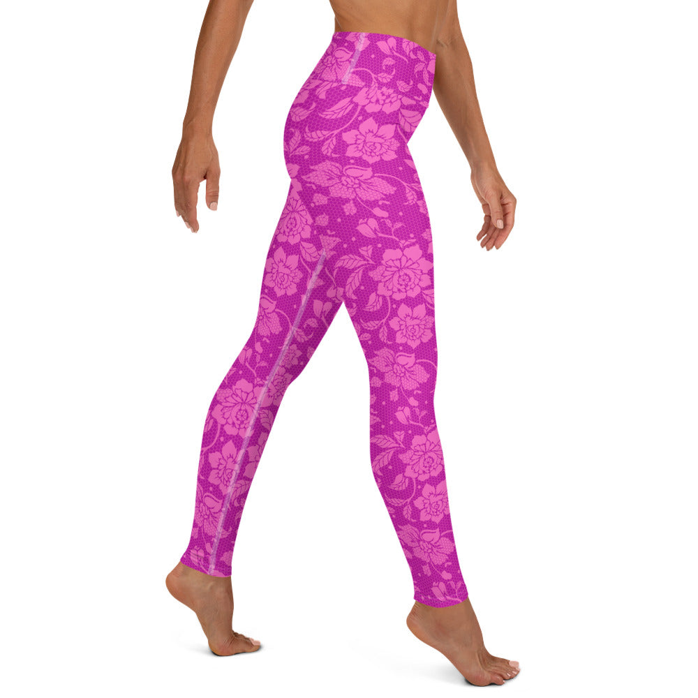 Lacey Yoga Leggings - Bubblegum