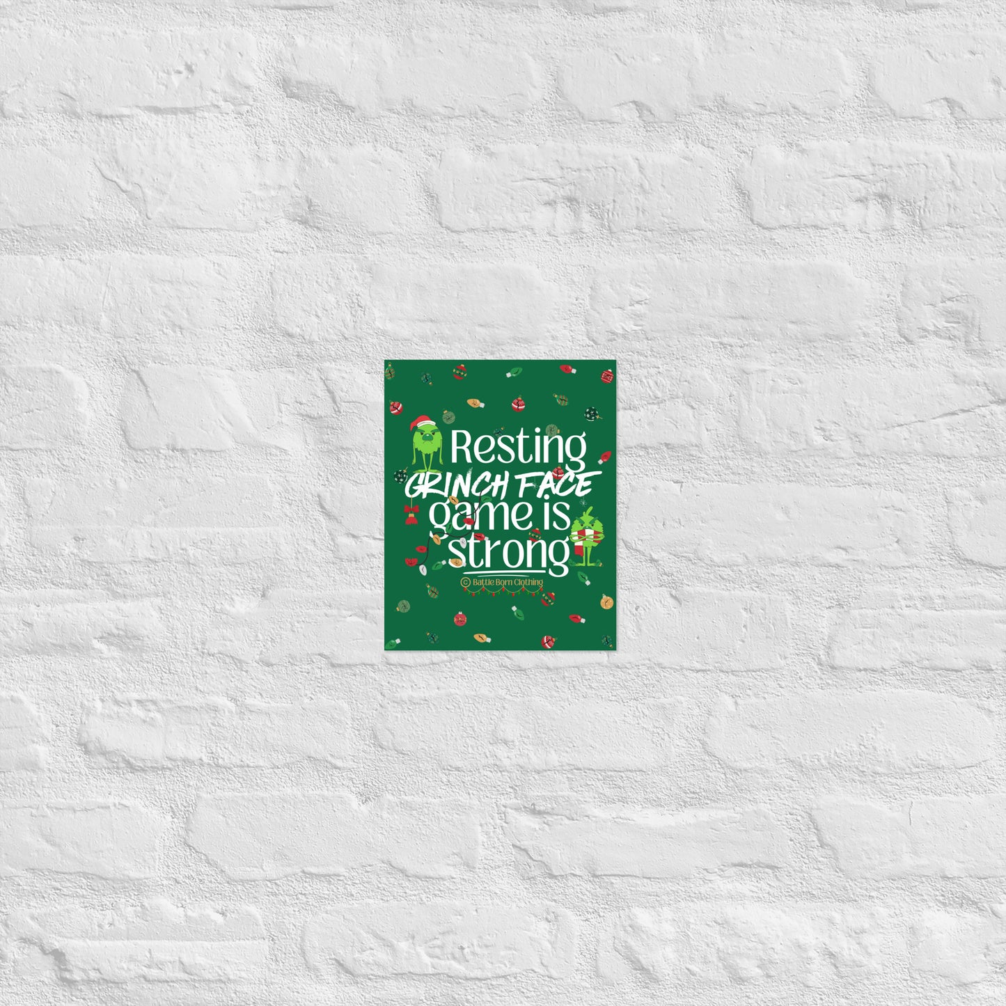 Resting Grinch Face Poster