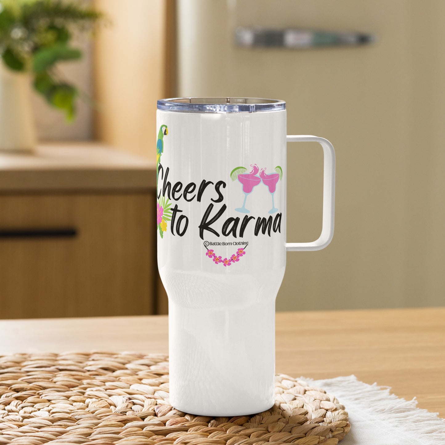 Cheers to Karma Travel mug