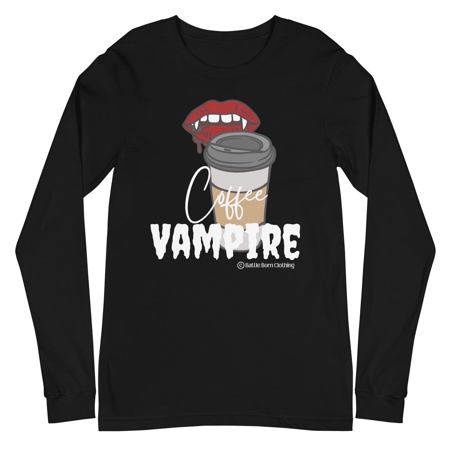 Coffee Vampire Unisex Long Sleeve Tee