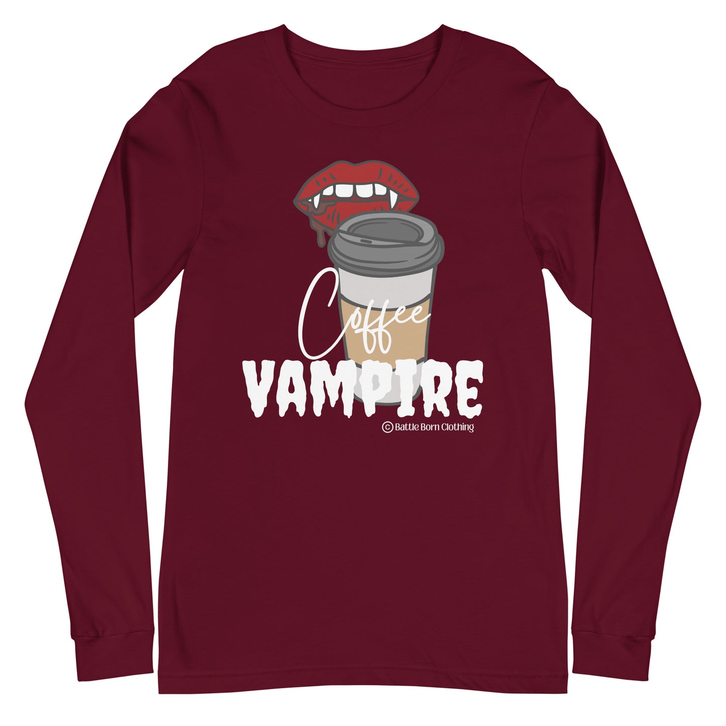 Coffee Vampire Unisex Long Sleeve Tee