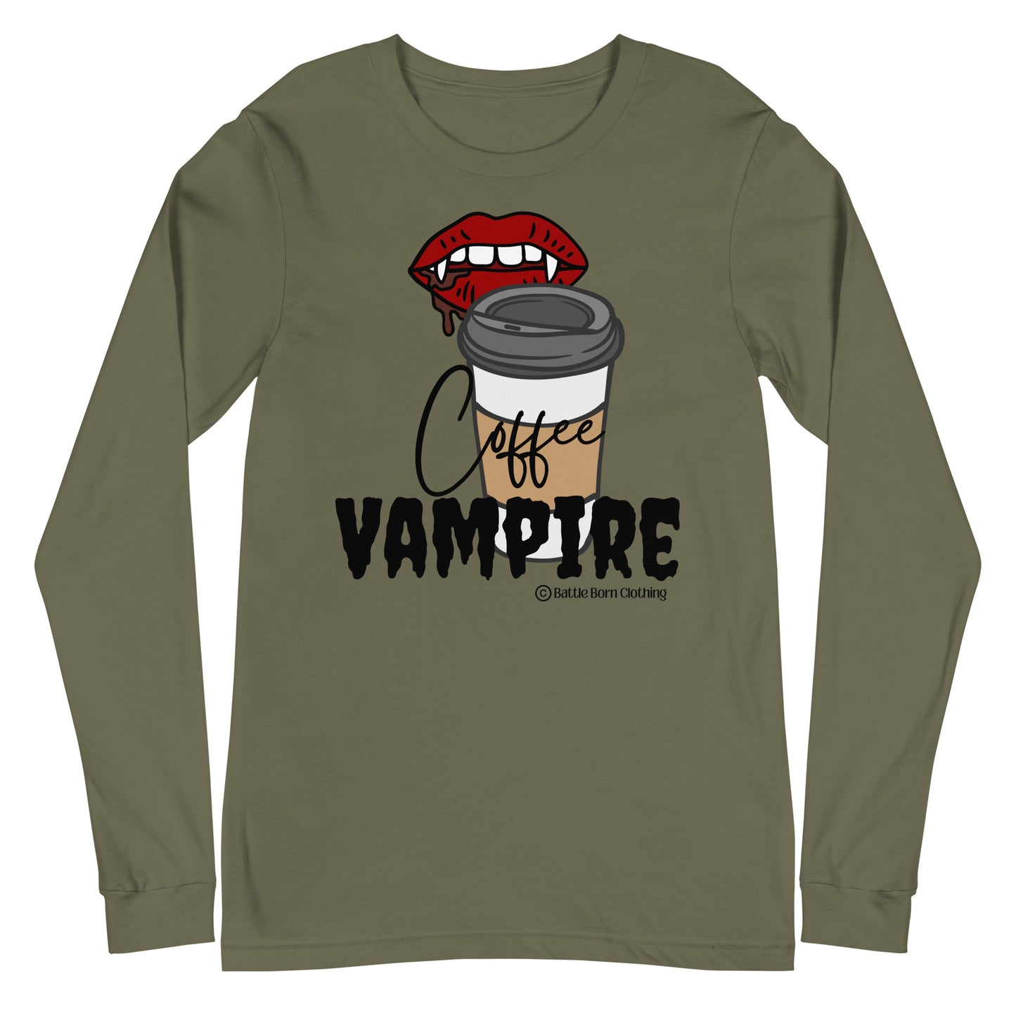 Coffee Vampire Unisex Long Sleeve Tee