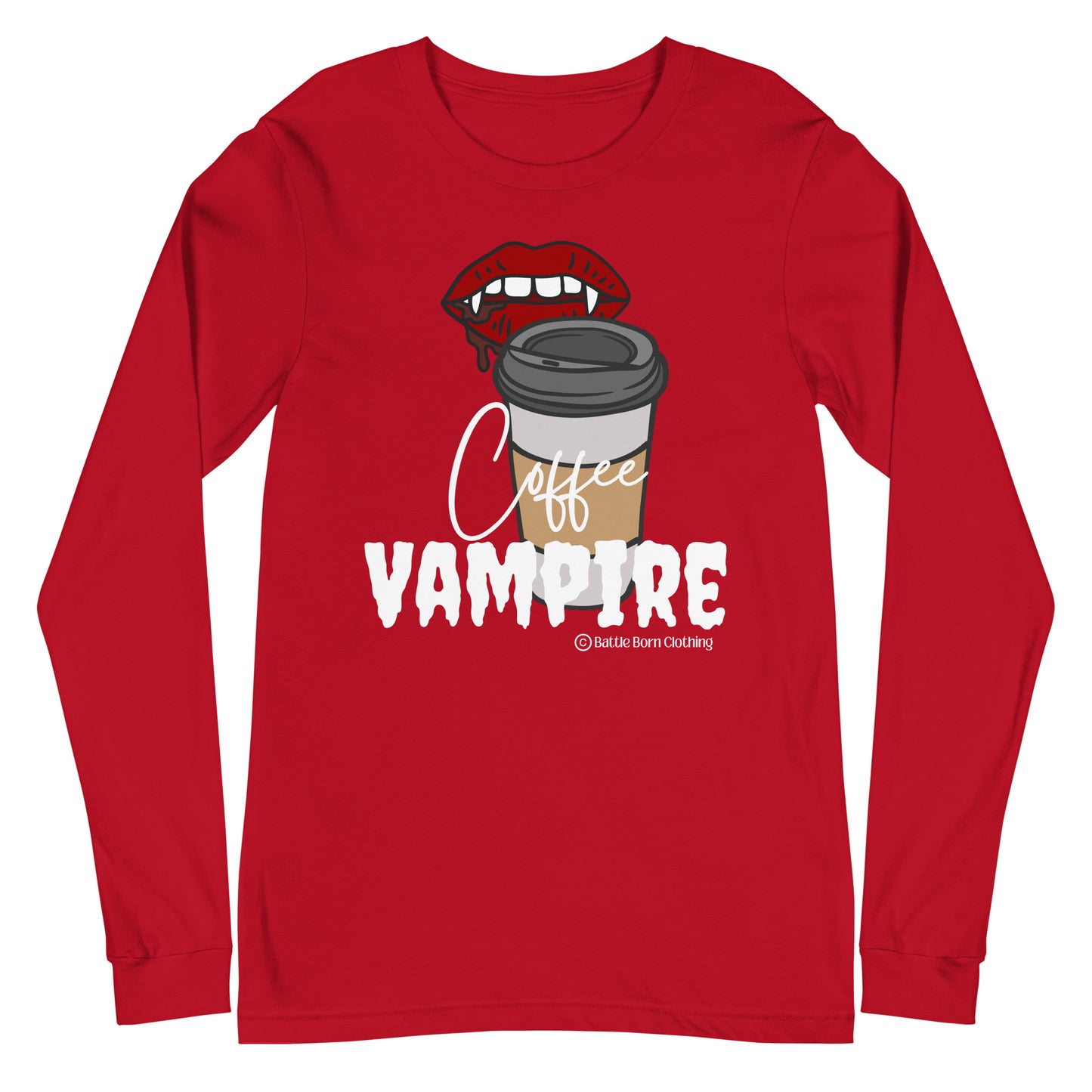 Coffee Vampire Unisex Long Sleeve Tee